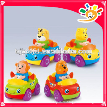 Mini cartoon animais brinquedos de carro de fricção para o bebê mini carro plástico
